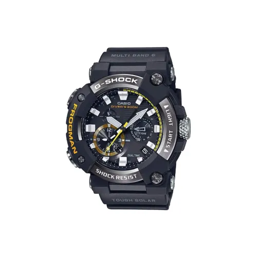 CASIO Мастер OF г Sea Series Солнечный Кварцевый механизм Смола Ремень Часы Мужские Черный циферблат GWF A1000 1AJF