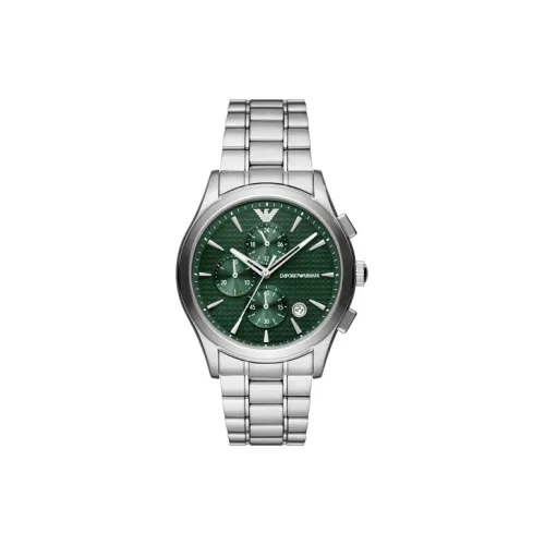 EMPORIO ARMANI Watch Кварцевый механизм Нержавеющая сталь Ремешок 42 мм Зеленый циферблат Унисекс