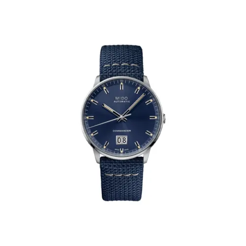 Mido Автоматический Механический Мужские Часы Commander 42 мм Синий
