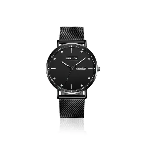 SOLLEN Кварцевый механизм Часы Мужские Черный циферблат SL706