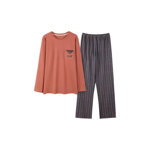 The Story Of The Flower Season Пижамный комплект Мужской Кирпично-красный