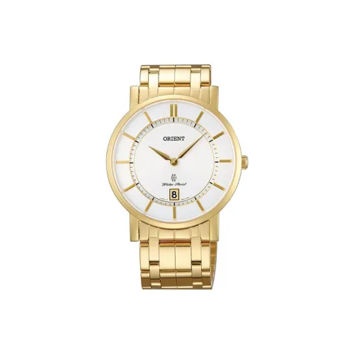 ORIENT Кварцевый механизм ремешок из нержавеющей стали унисекс белый циферблат модель FGW01001W
