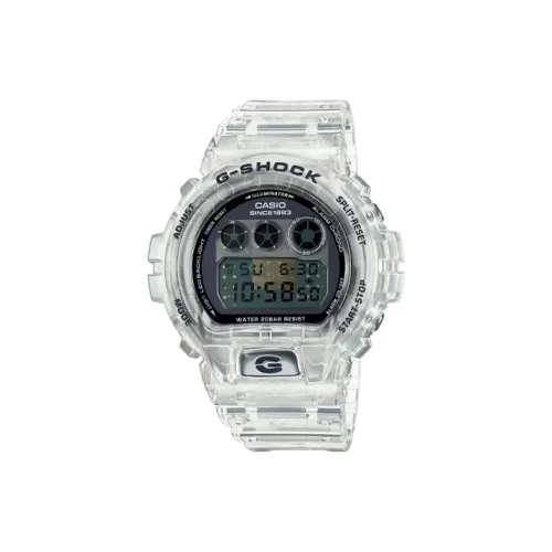 CASIO G Squad Series G SHOCK Collection 40 Anniversary Прозрачный Remix Кварцевый механизм Смольный ремешок Часы