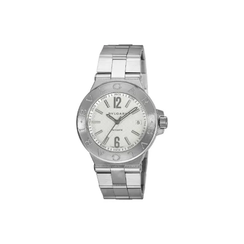 BVLGARI Автоматический Механический Механизм Мужские Часы DIAGONO 40 мм Серебряные