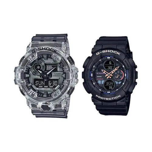 CASIO Кварцевый Movement Унисекс Часы Liquid Crystal/Analog Dual Display Series 53,4 мм Черные