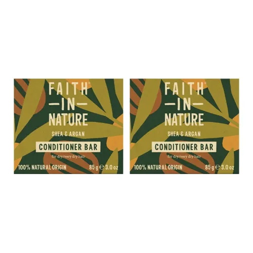 Faith In Nature Аргановое масло и кондиционер для волос с орехами из Марокко стойкость 85 г*2