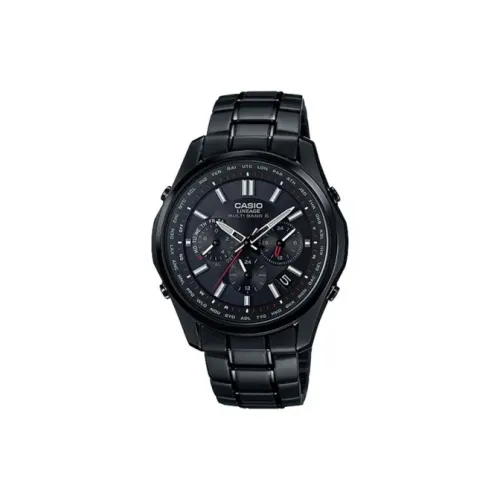 CASIO LINEAGE Series Солнечный кварцевый механизм нержавеющая сталь ремешок часы для мужчин черный циферблат LIW M610DB 1AJF