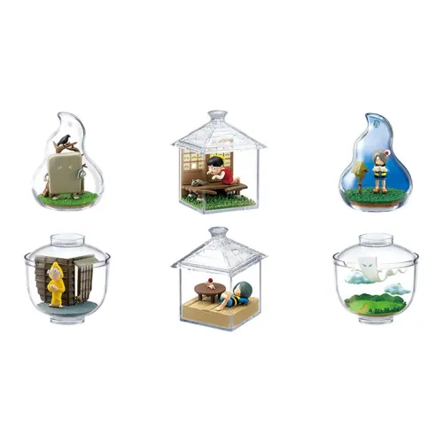 RE MENT Kukuku Ghostarou Монстр Стекло Контейнер Счастливый Draw Целая коробка 6 шт