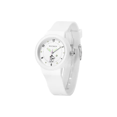 Disney Mickey Series Кварцевый механизм TPU Ремешок Часы Детские Белый циферблат