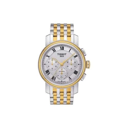TISSOT Автоматический Механический Часы Мужские 42 мм Серебристый Циферблат Корпус из Нержавеющей Стали