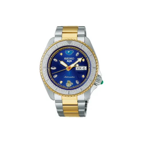 SEIKO Механический механизм часы с синим циферблатом ремешок из нержавеющей стали мужские часы модель SBSA212