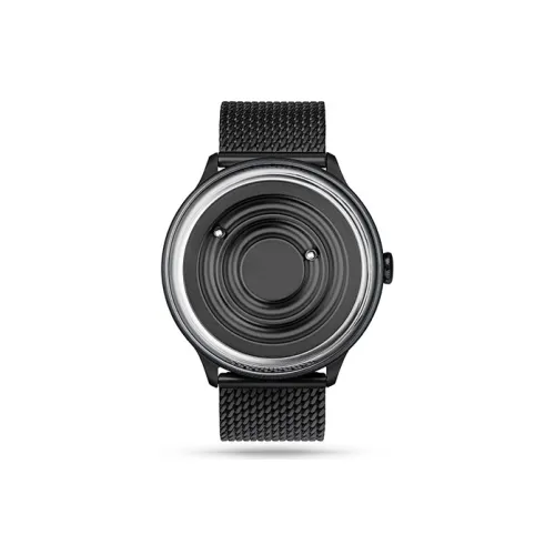 ZIIIRO Zero Jupiter Collection Кварцевый механизм Унисекс Часы Черный циферблат Корпус из нержавеющей стали Юпитер Черный Серебряный