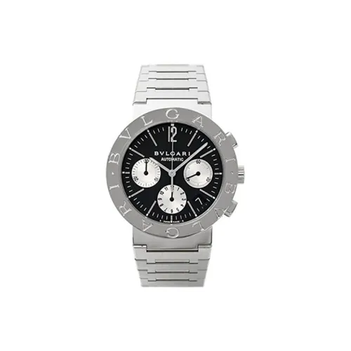 BVLGARI Series Мужские часы Автоматический механический механизм Нержавеющая сталь Ремешок 38 мм Черный циферблат BB38BSSDCH