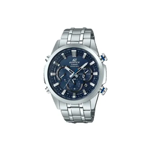 CASIO EDIFICE Collection Солнечный кварцевый механизм механизм из нержавеющей стали ремешок мужские часы синий циферблат EQW T630JD 2AJF