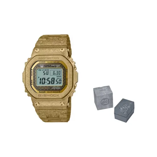 CASIO Full Metal Series SHOCK Солнечный Кварцевый механизм Нержавеющая сталь Ремешок Часы Мужские Золотистый циферблат