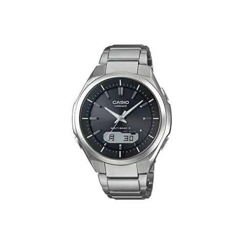 CASIO LINEAGE Коллекция Солнечный Кварцевый механизм Титан Ремешок Часы Мужские Черный Циферблат LCW M500TD 1A