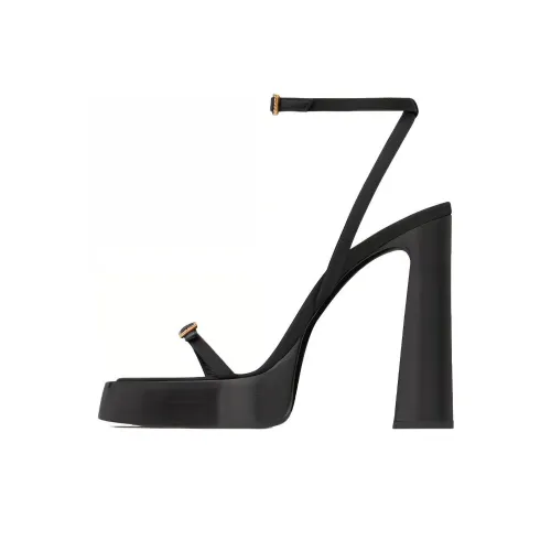 SAINT LAURENT Platz One Sandals Strap 10,5cm Women's Black