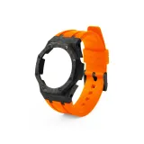 Углеродное волокно Метеорит Чехол + Оранжевый ремешок