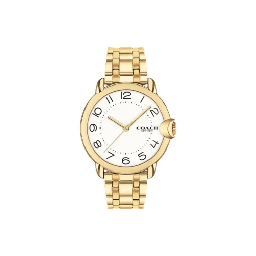 COACH Арден Кварцевые Наручные Часы Механизм Ремешок из Нержавеющей Стали 36 мм Белый Циферблат Женские Часы