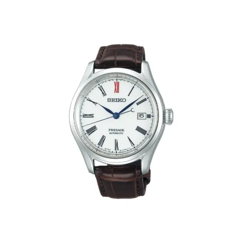 SEIKO Автоматический Механический Часы Мужские серии Presage 40,5 мм Белые