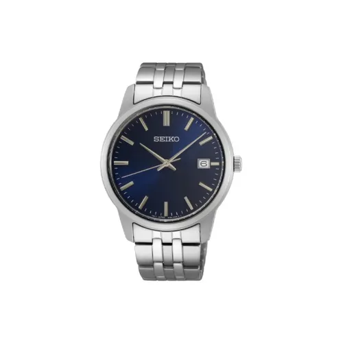 SEIKO Кварцевый механизм нержавеющая сталь ремешок мужские часы синий циферблат модель SUR399P