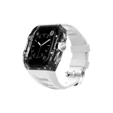 Шпилька [Прозрачный черный + Белый ремень]