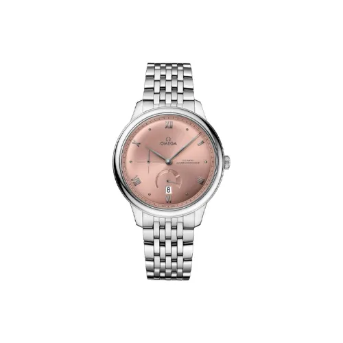 OMEGA Elegant Saucer Series Автоматический Механический Часы Мужские 41 мм Розовый Циферблат Часы