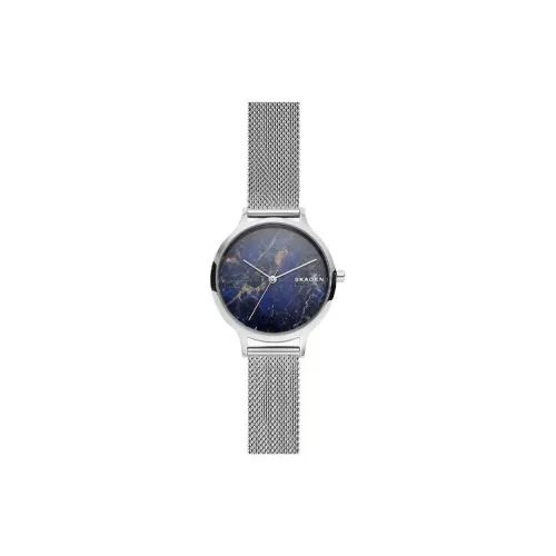 SKAGEN ANITA Collection Женские часы Кварцевый механизм Ремешок из нержавеющей стали 34 мм Синий циферблат SKW2718
