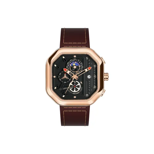 LIGE Кварцевый механизм Мужские часы 45мм*45мм*12,5мм Черный