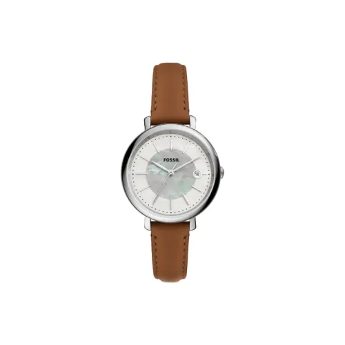 FOSSIL JACQUELINE Collection Women's Watch Кварцевый механизм Кожаный ремешок 36 мм Белый циферблат