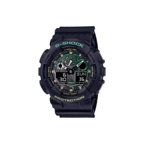 CASIO G Shock Патина Коллекция Кварцевый механизм Смольный ремешок Часы Мужские Черный циферблат