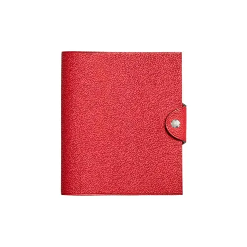 HERMES Ulysse Коровья кожа Togo Кошелек Маленький Женский 9T Capucine Оранжево-красный