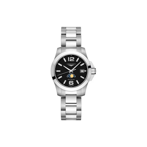 LONGINES Comcast Collection Кварцевый механизм Женские часы 34 мм Черный циферблат Корпус из нержавеющей стали