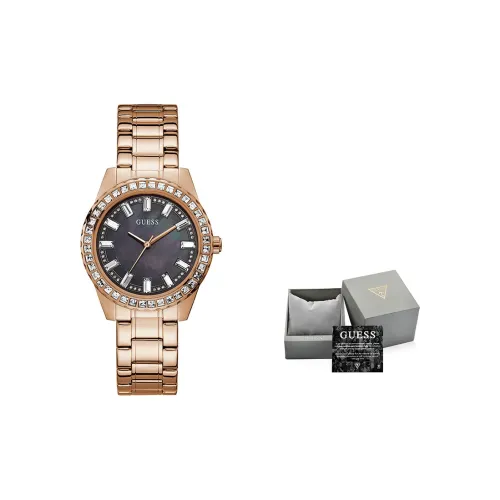 GUESS Business Collection Женские часы Кварцевый механизм ремешок из нержавеющей стали 38 мм черный циферблат модель GW0111L3