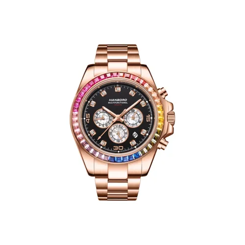 HANBORO Механические Мужские Часы 42мм*22мм*12мм Черные