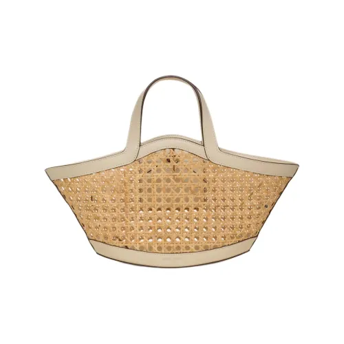 CULT GAIA Сумка из ротанга с кожаными вставками мини женская естественный