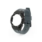 Carbon Fiber Черные Чехлы для часов + Серый Ремешок