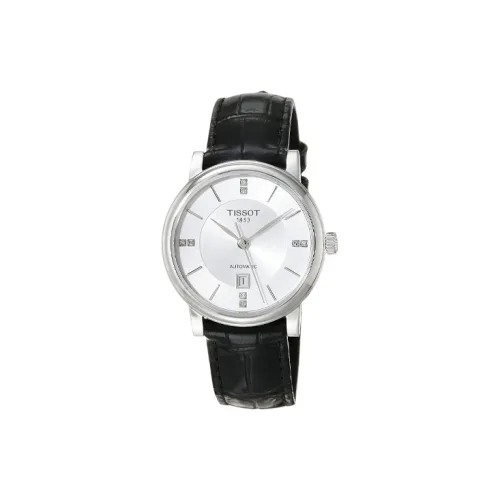 TISSOT Автоматический Механический Механизм Женские Carson Elite Series Часы 30MM Серебряные
