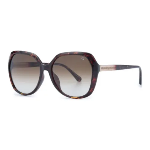 PORTS Литьевые Овалные Солнцезащитные Очки Женские Коричневый