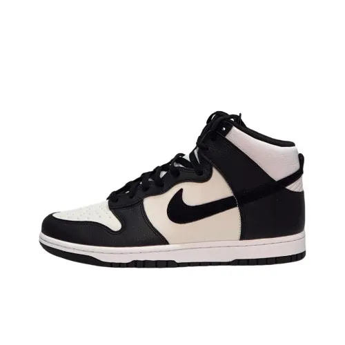 Nike Dunk High Slip Resistant Abrasion Resistant High Top Скейтборд Кроссовки Мужские Черный Белый