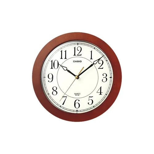 CASIO Кварцевый механизм Смола Деревянная стена Часы Унисекс Белый