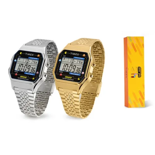 TIMEX Наручные часы Электронный механизм ремешок из нержавеющей стали серый циферблат унисекс