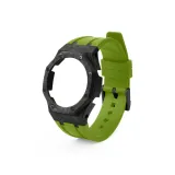 Углеродное волокно Метеорит Чехол + Светло-зеленый Ремешок