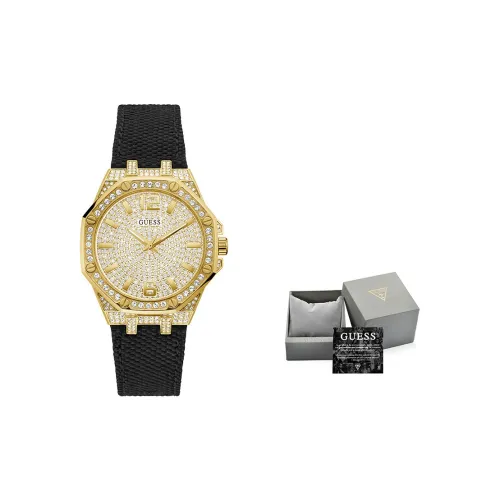 GUESS New Products Коллекция Наручные часы Кварцевый механизм Нейлоновый ремешок 39 мм Золотой циферблат Женские часы