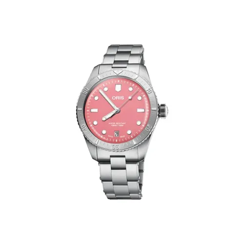 Oris Автоматический Механический Movement Унисекс Dive 65 Replica Collection Часы 38 мм Розовые