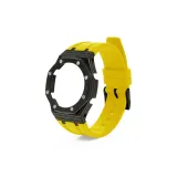 Carbon Fiber Black Gold Watch Cases + Yellow Strap  
Углеродное волокно Черный Золотой Чехлы для часов + Желтый ремешок