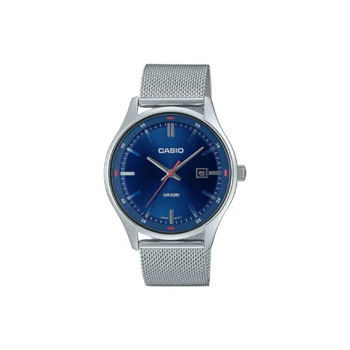 CASIO Кварцевый механизм нержавеющая сталь ремешок часы 40*46,7*8,1 мм унисекс синий циферблат MTP E710M 2A