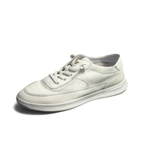 Devanro Белый Кроссовки Отводящий влагу Устойчивый к истиранию Дышащий Низ Резистентный Низкий Топ Повседневный Мужской Белый