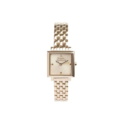 Vivienne Westwood Мужские часы Кварцевый механизм Ремешок из нержавеющей стали 24 мм Золотой циферблат