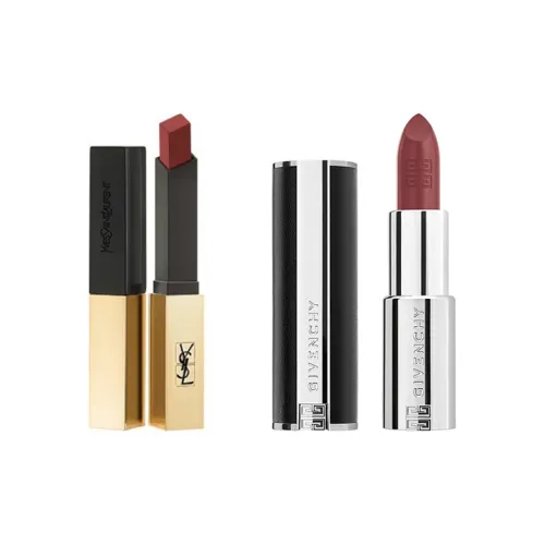 SAINT LAURENT Тонкий Tube Мини Золотой Барная стойка #N°1966+CHANEL Бархат Lip Balm #N° #227 Комбинация